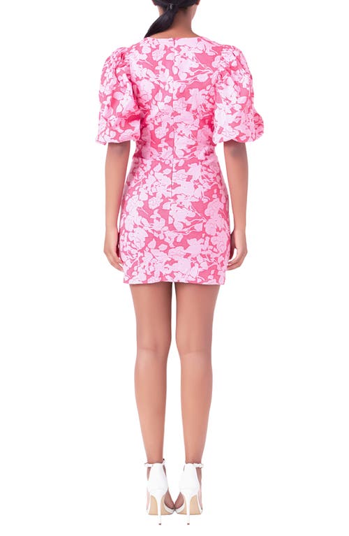 Endless Rose Floral Cotton Minidress In Red/pink