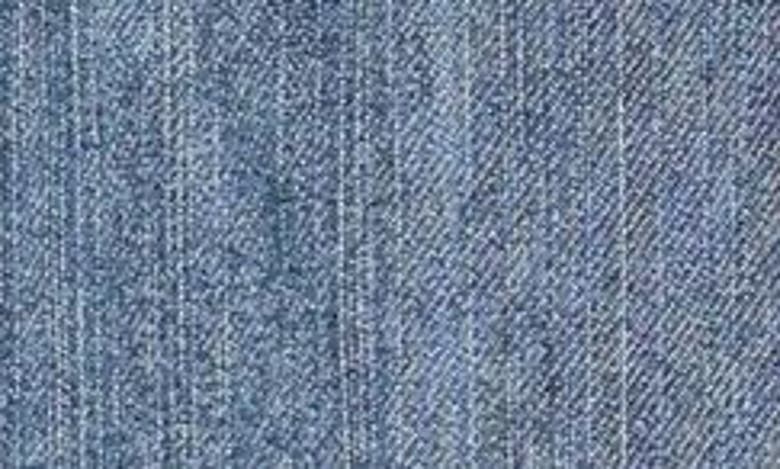 Wit & Wisdom 'ab'solution Scalloped Hem A-line Denim Skirt In Mid Blue