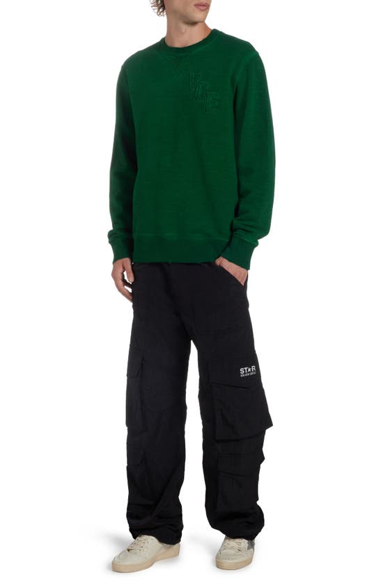 Shop Golden Goose Journey Crewneck Sweatshirt In Green Jacket