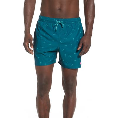 Nike Funfetti Lap Volley Swim Trunks, Blue/green