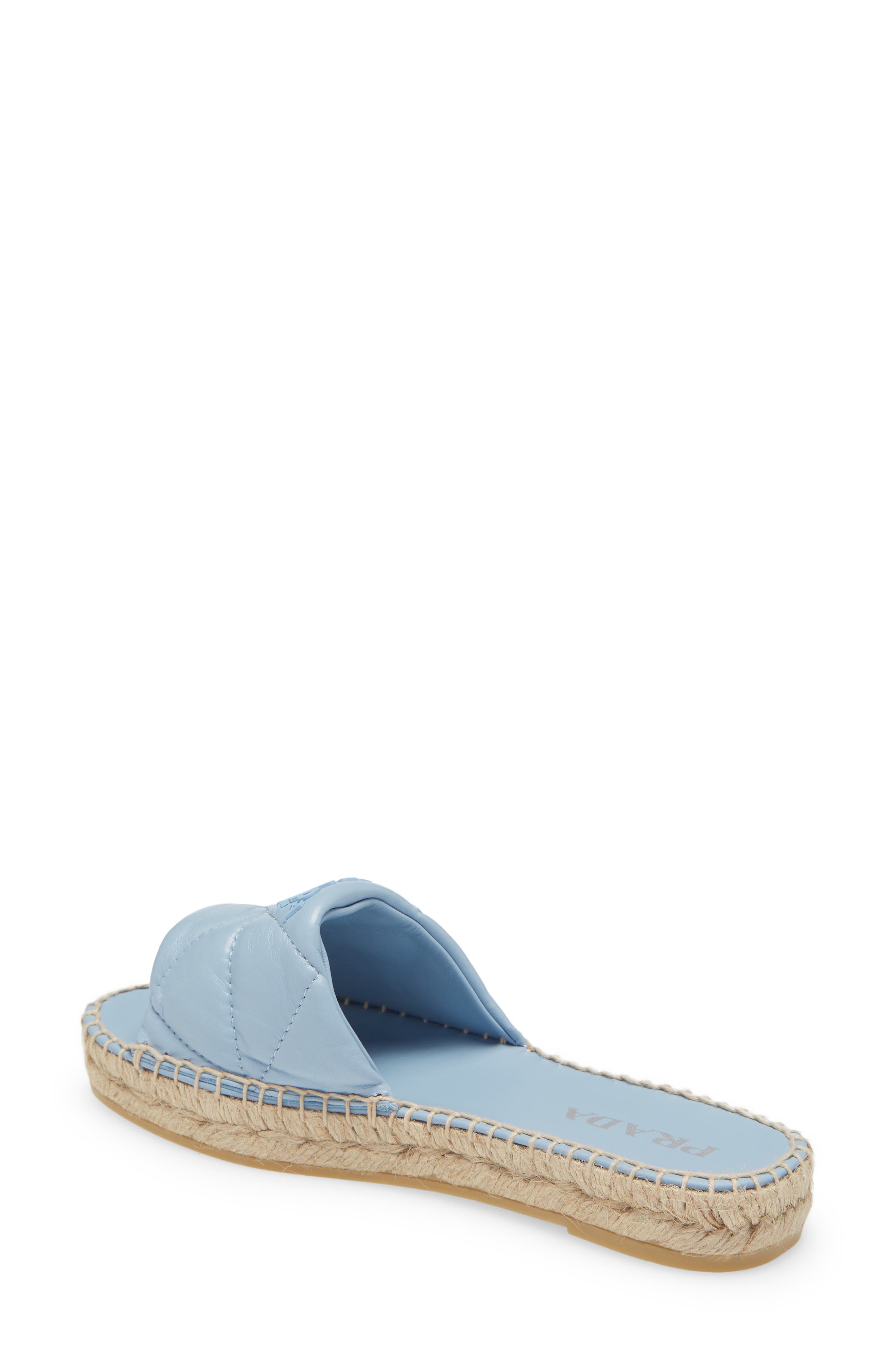 prada leather slide sandals