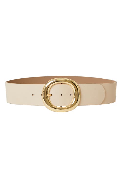 Shop B-low The Belt Nolami Leather Belt In Latte Gold