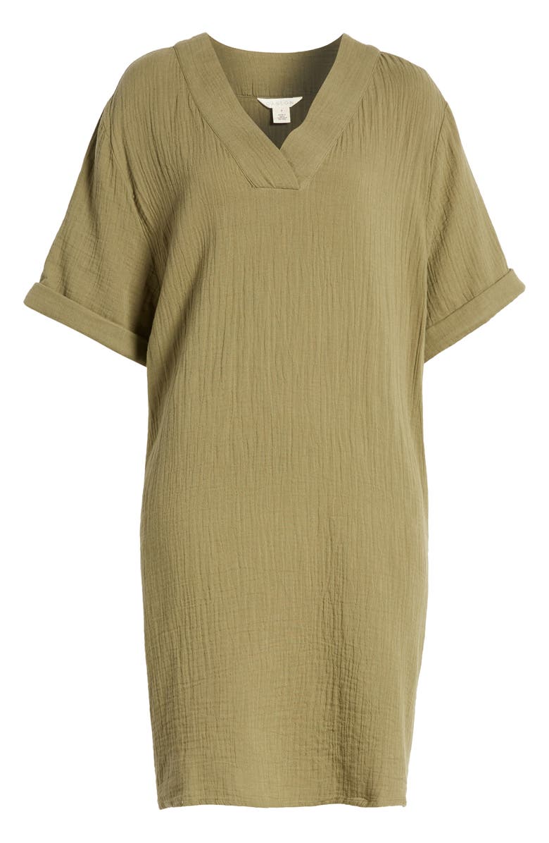 Caslon® Cotton Gauze Shift Dress Nordstrom