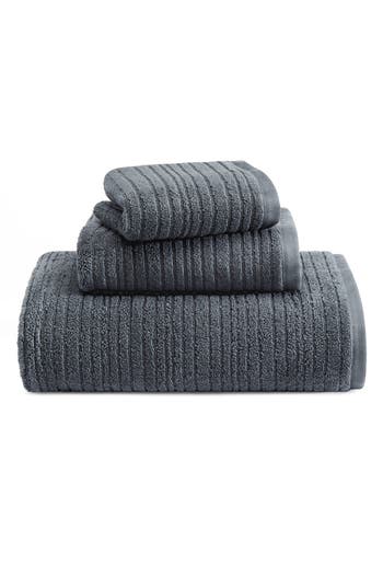 Kenneth Cole Brooks 3-piece Cotton Towel Set In Charcoal