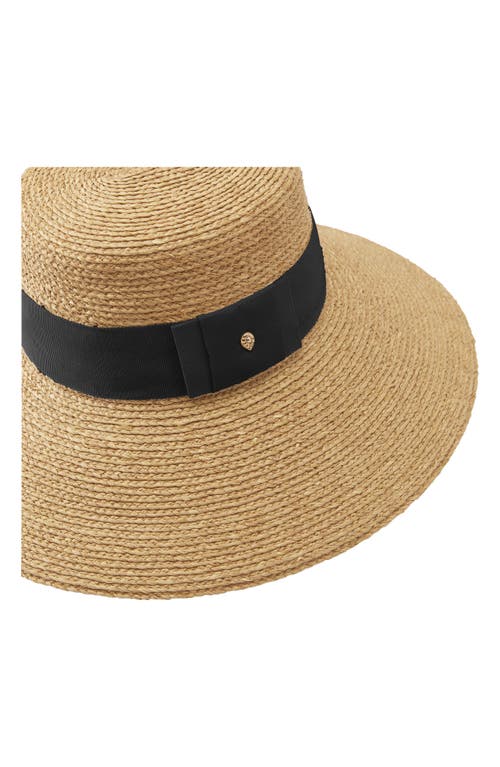 Helen Kaminski Easton Raffia Sun Hat In Natural/black