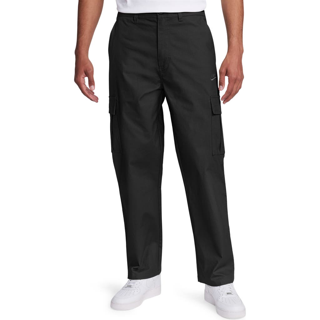 Nike Club Stretch Cotton Cargo Pants In Black