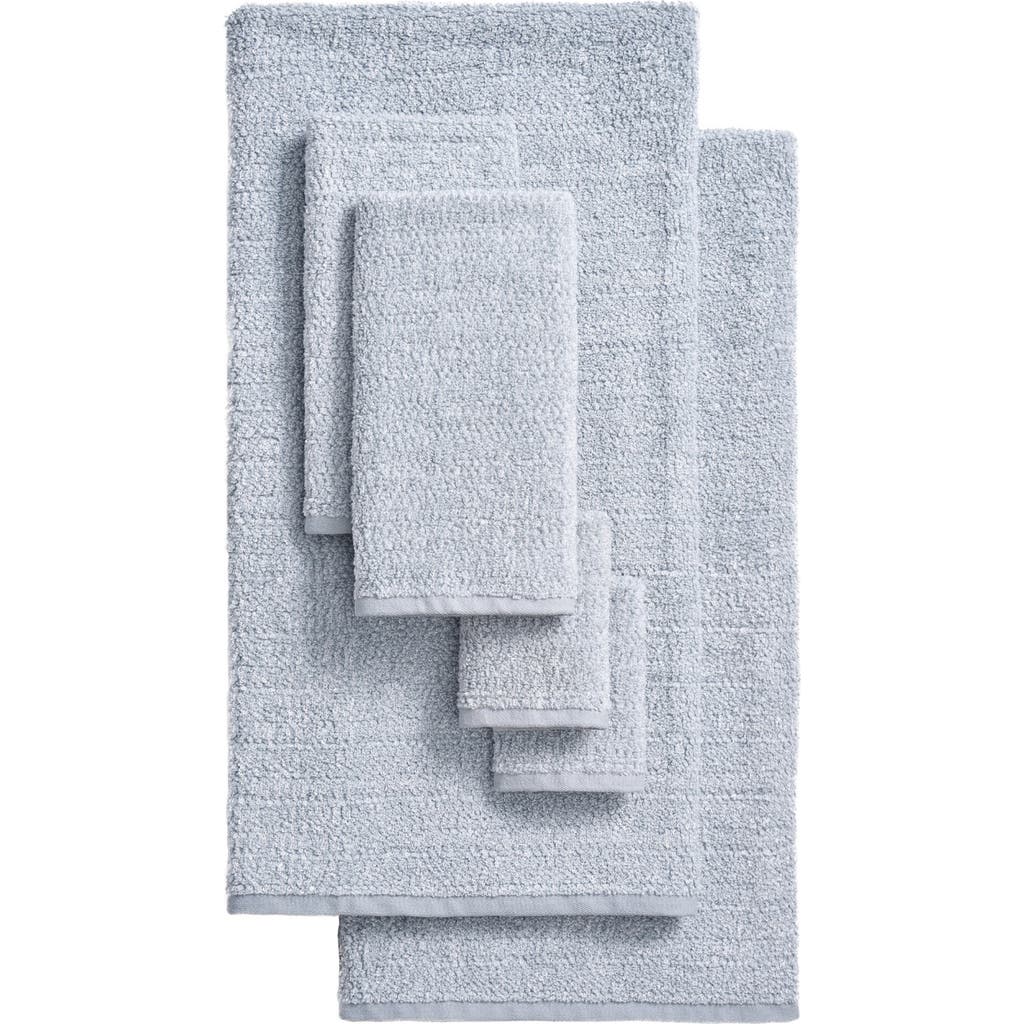 Lucky Brand Luxurious Boucle 6-piece Assorted Towels In Glacier Grey