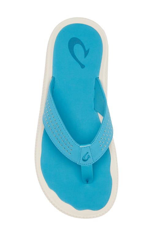 Shop Olukai Ulele Flip Flop In Tropic Blue/tropic Blue