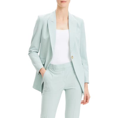 Theory Etiennette B Good Wool Suit Jacket, Green