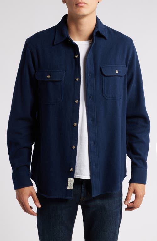 Schott NYC Flannel Work Shirt in Navy 