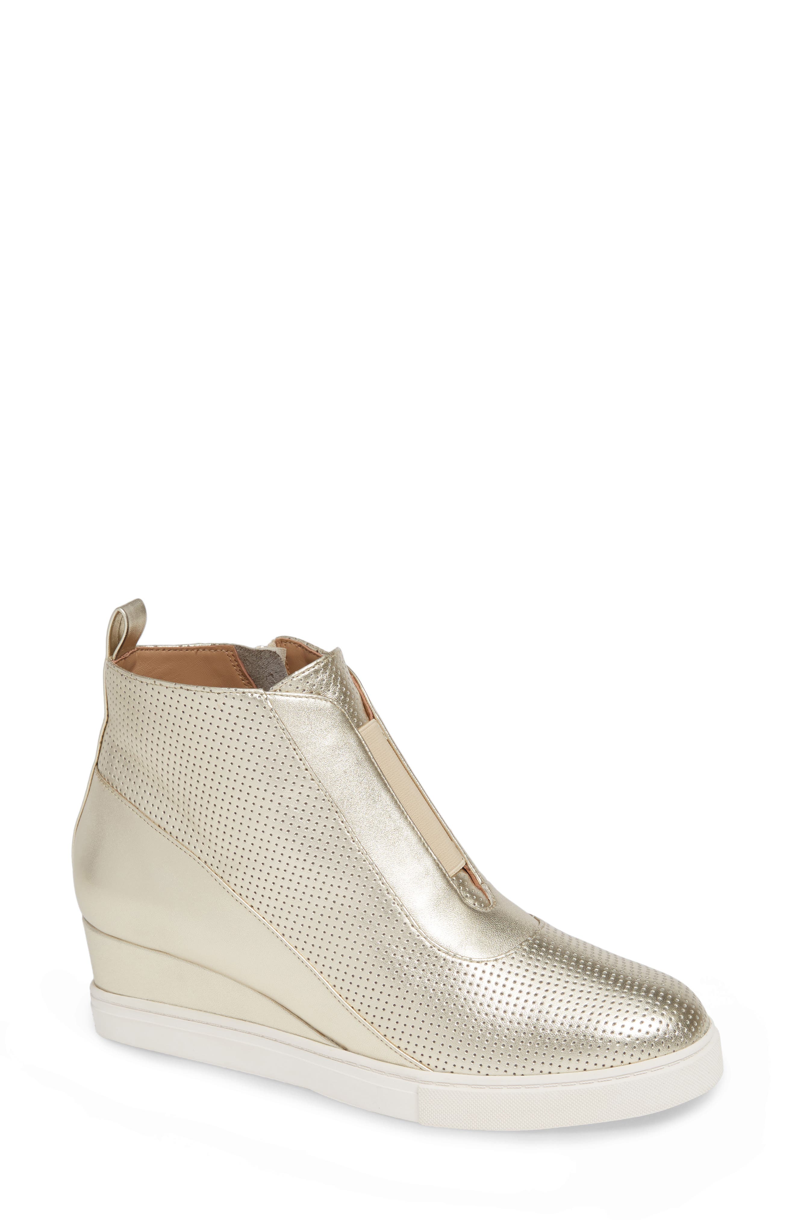Linea Paolo Anna Wedge Sneaker- Metallic