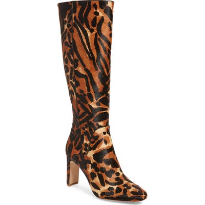 Louise Et Cie Waldron Genuine Calf Hair Knee High Boot, Brown