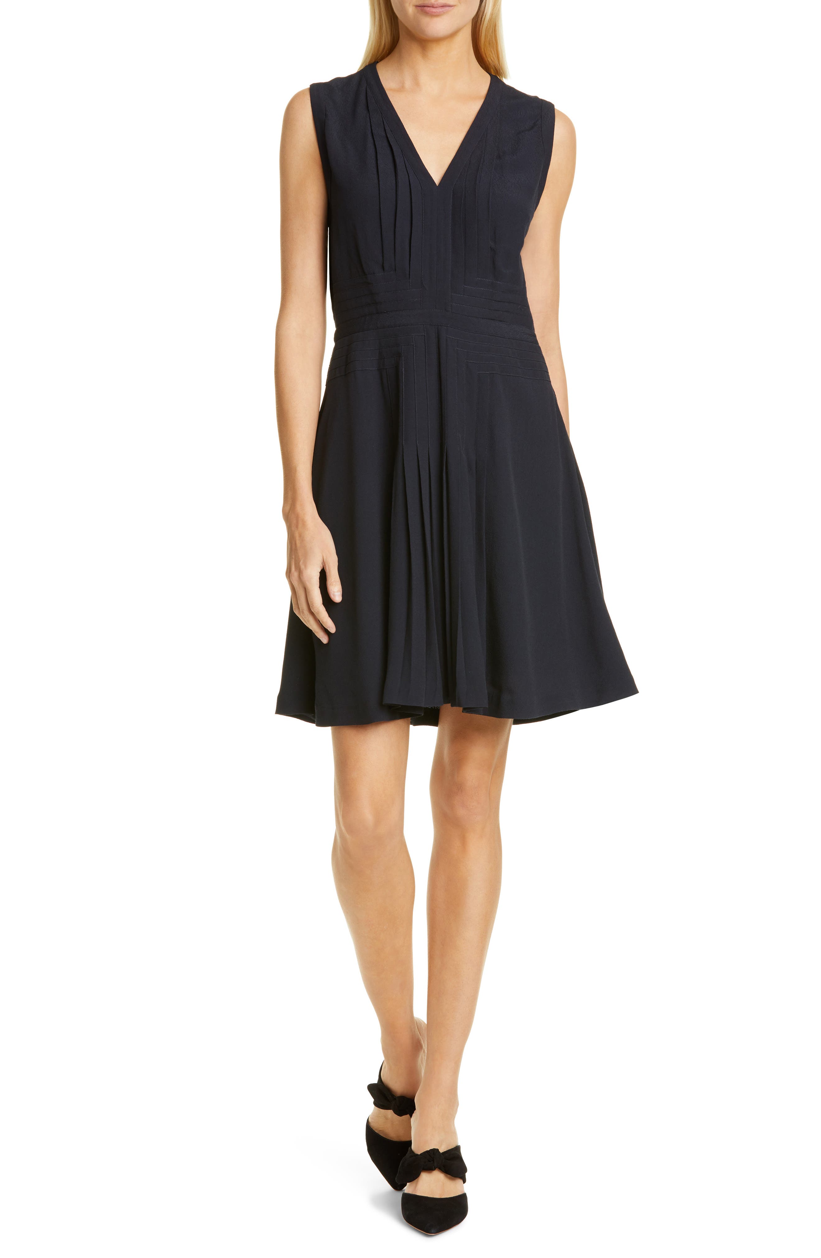 Equipment Norice Sleeveless Fit & Flare Dress, Blue