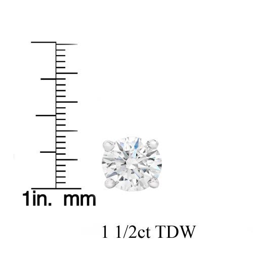 Bliss Diamond Platinum 1 1/2ct Lab Grown Diamond Studs In 950 Platinum