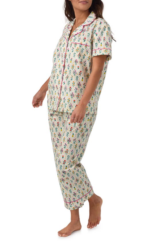 Shop Bedhead Pajamas Print Organic Cotton Crop Pajamas In Darling Floral