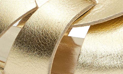 Shop Bruno Magli Alessia Sandal In Gold Metallic