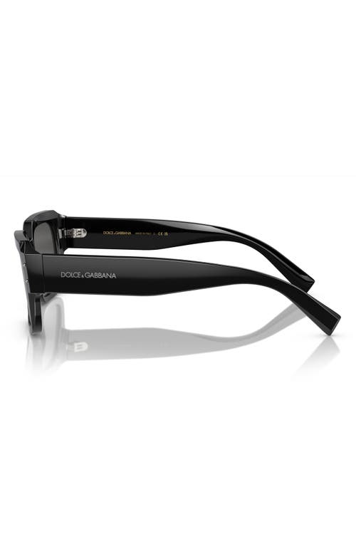 Shop Dolce & Gabbana Dolce&gabbana 56mm Rectangular Sunglasses In Black