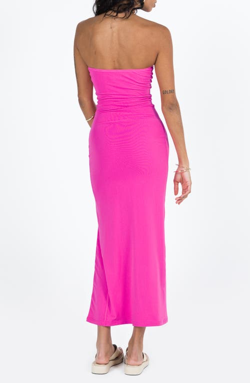 Shop Princess Polly Panama Strapless Mesh Dress In Bright Pink