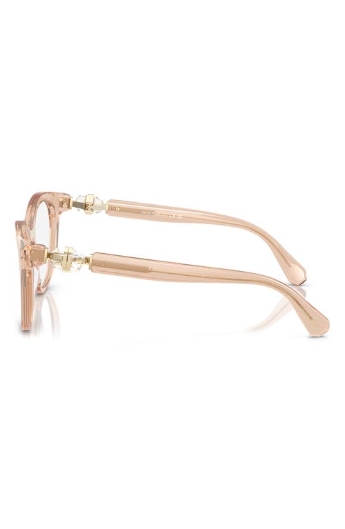 Swarovski 52mm Round Optical Glasses In Beige
