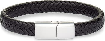 Nordstrom Men's Shop Embossed Leather Hook Bracelet, $39
