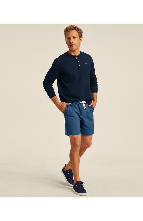 Shop Lands' End Super-t Long Sleeve Henley Shirt In Radiant Navy