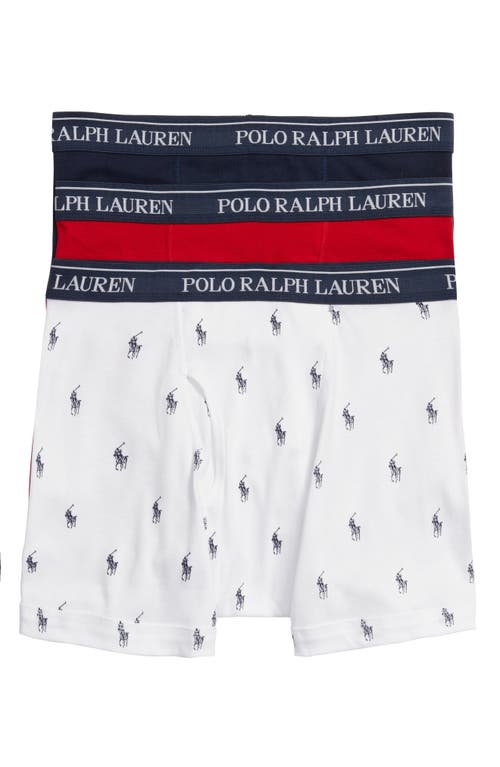 UPC 738994668202 product image for Polo Ralph Lauren 3-Pack Cotton Boxer Briefs in White/crui at Nordstrom, Size Me | upcitemdb.com