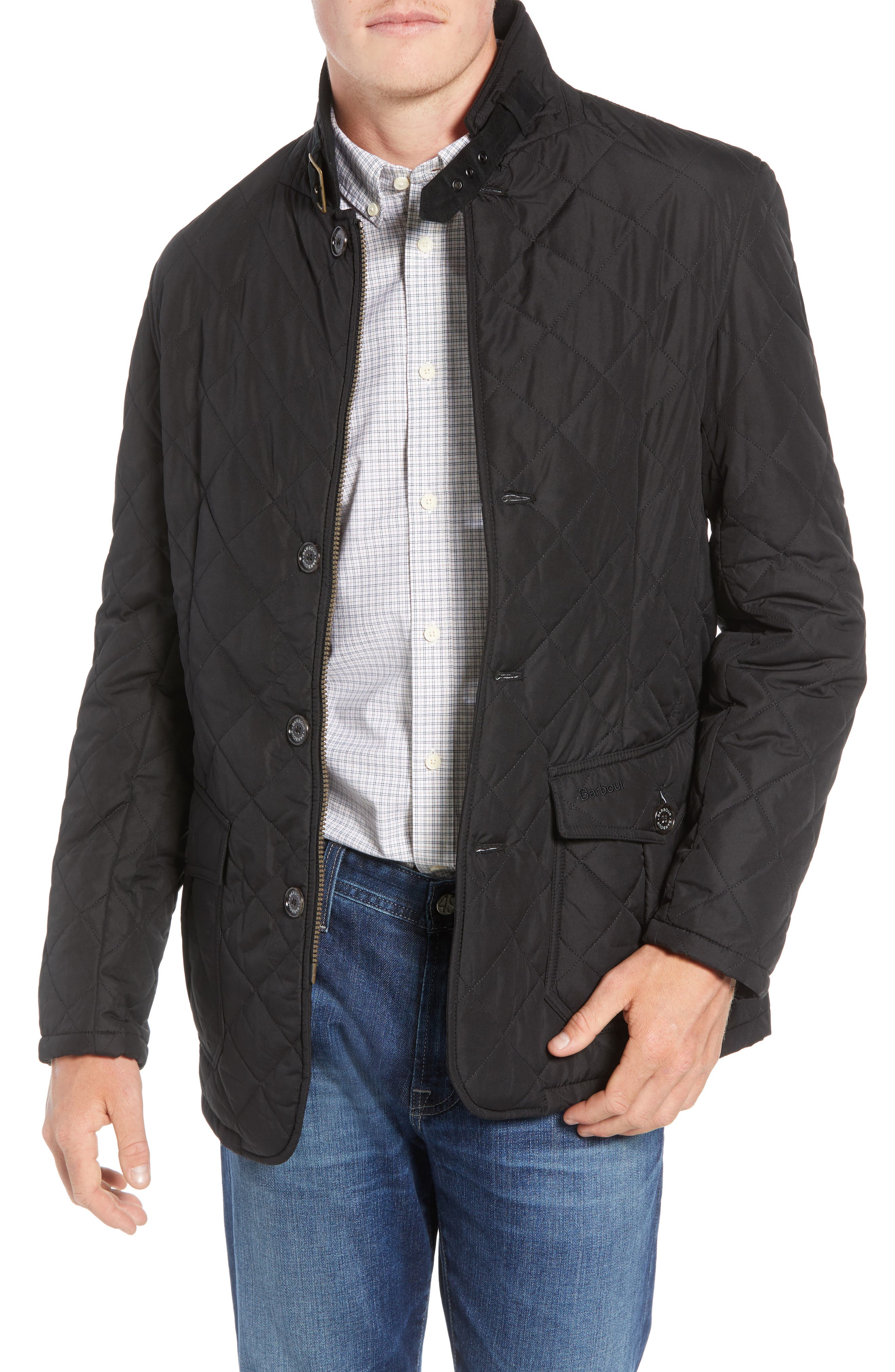 barbour lutz quilted jacket navy