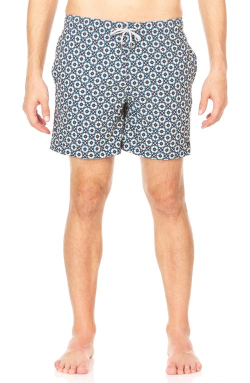 HARMONQLO Saba Stretch Swim Trunks in Blue Multi