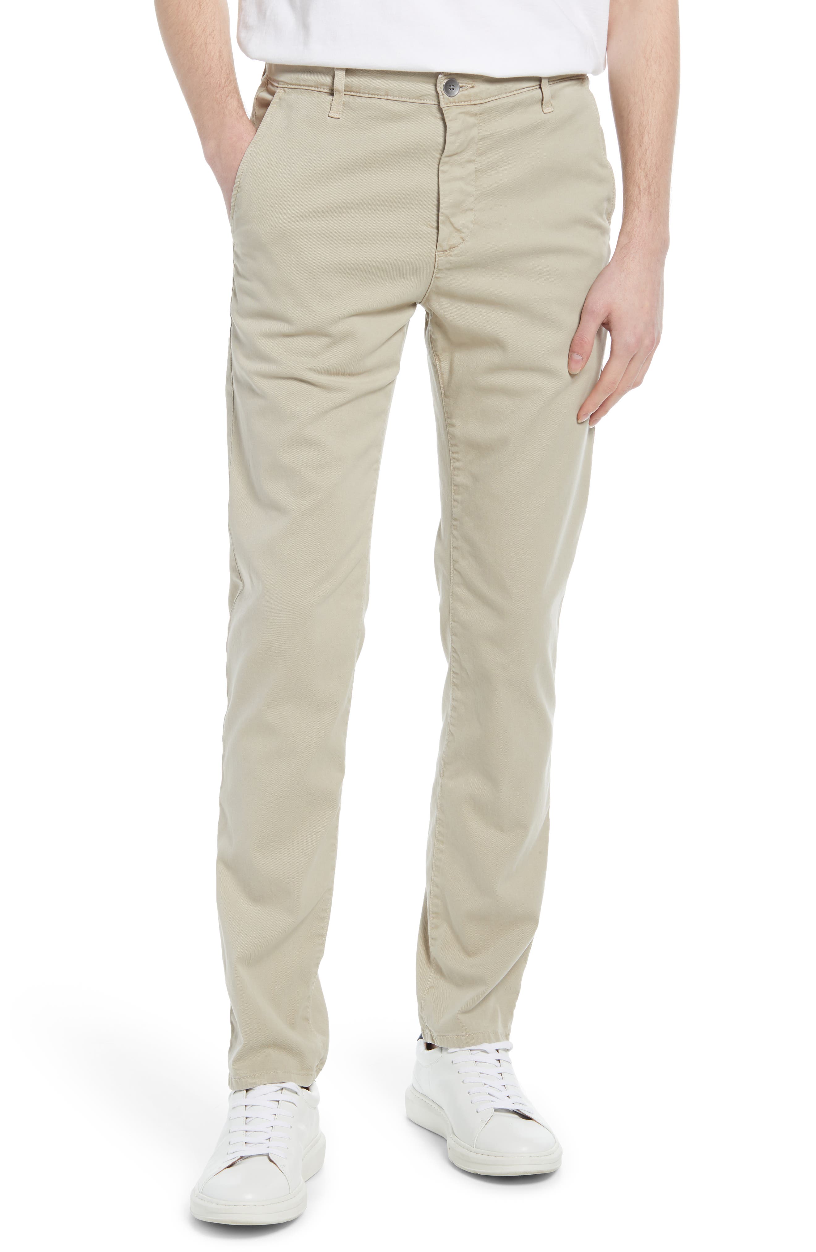 men's slim straight chino pants