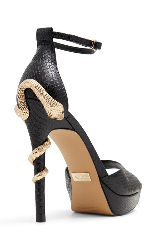 Shop Aldo Medusa Ankle Strap Platform Sandal In Black