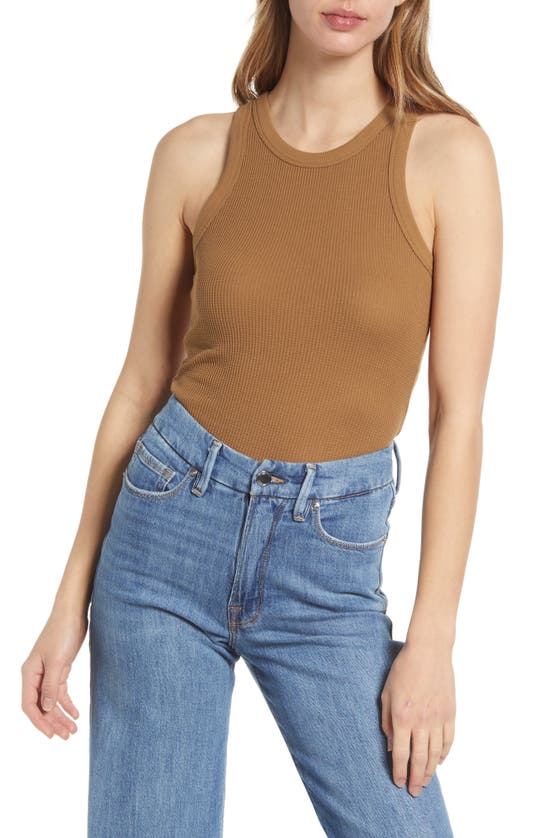 GOOD AMERICAN '90S THERMAL RACERBACK TANK