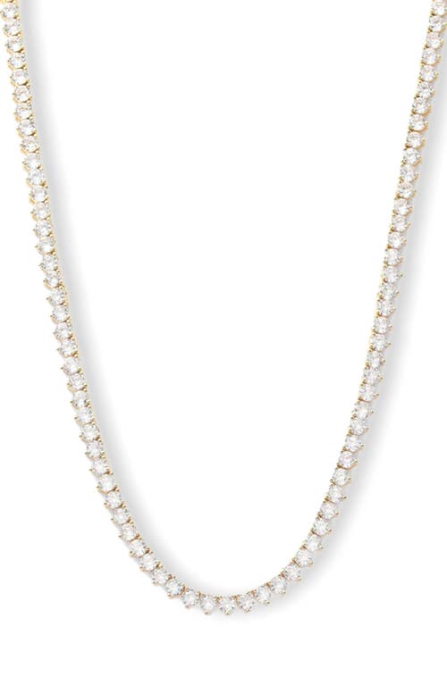 Not Your Basic Tennis Necklace in White Cubic Zirconia/Gold