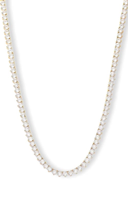 Melinda Maria Not Your Basic Tennis Necklace In White Cubic Zirconia/gold