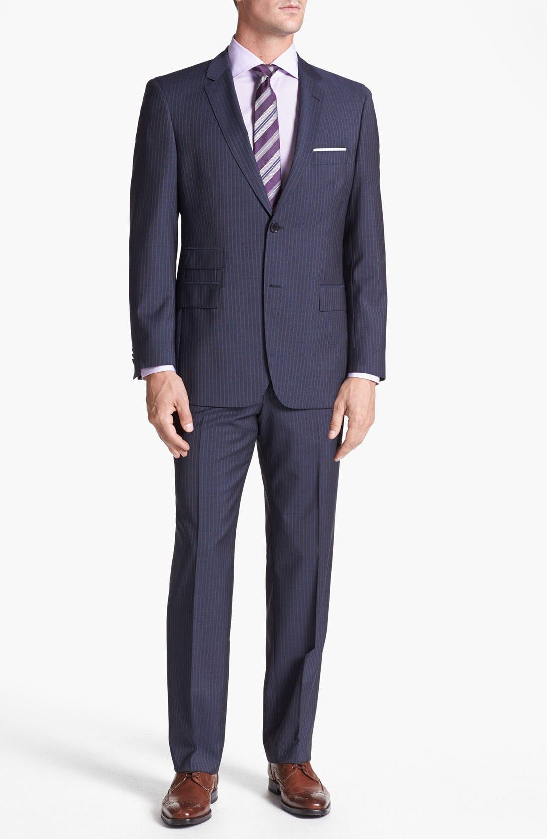 BOSS HUGO BOSS 'Edison/Power' Classic Fit Stripe Suit Nordstrom