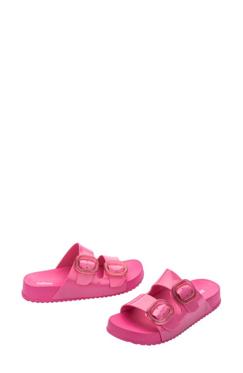 Melissa Cozy Buckle Slide Sandal In Pink