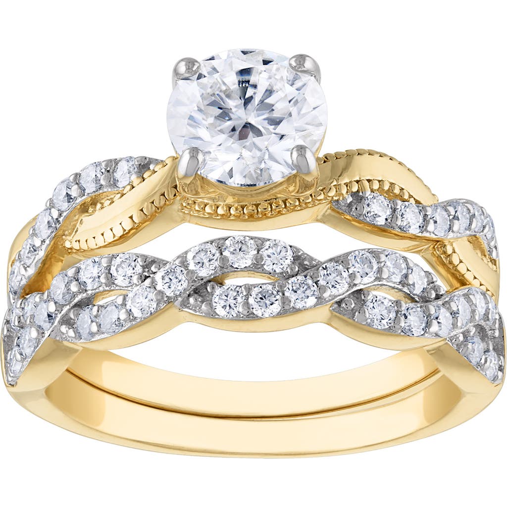Fzn Lab Created Moissanite Ring In Gold