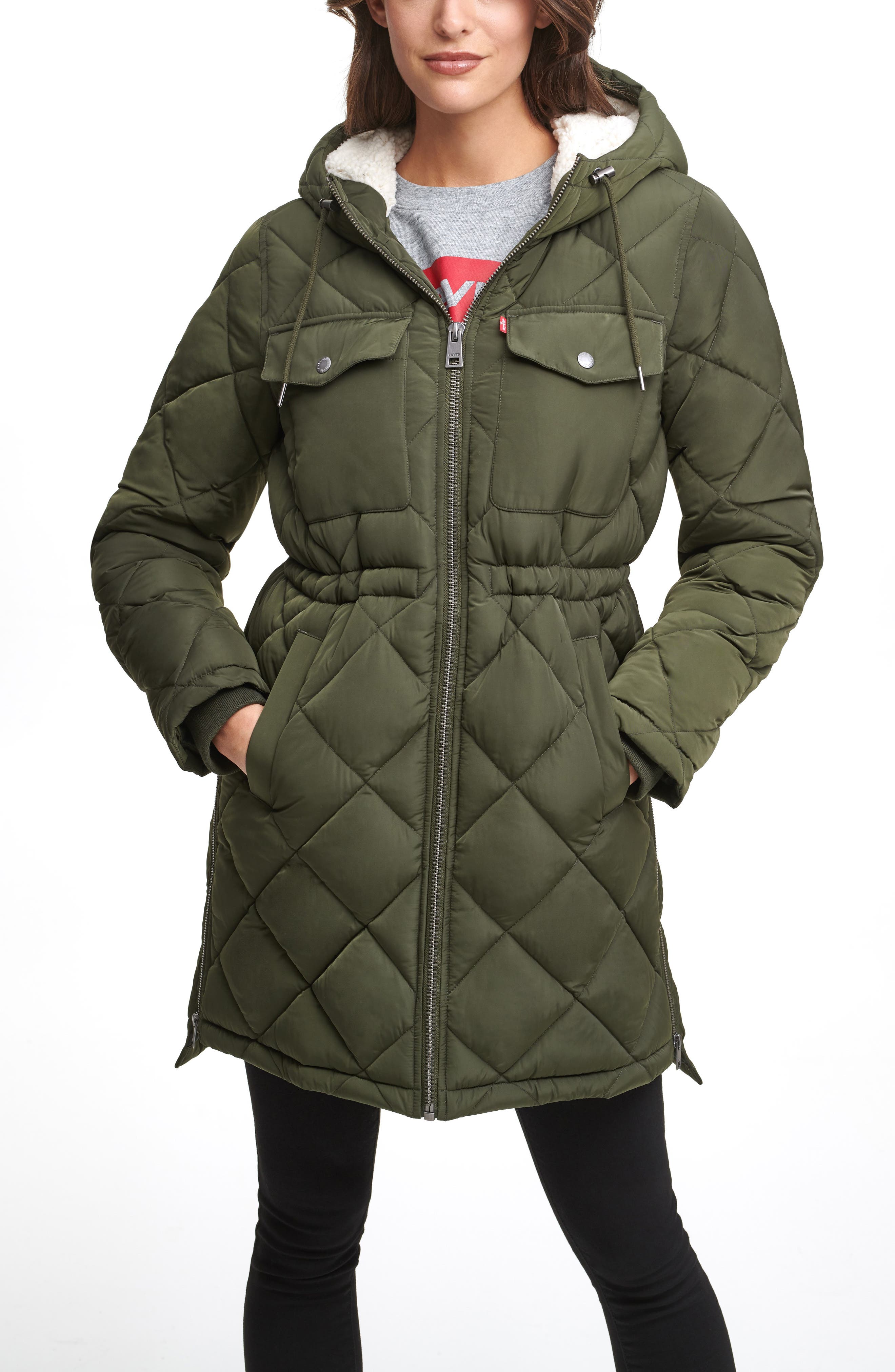fleece lined hooded jacket