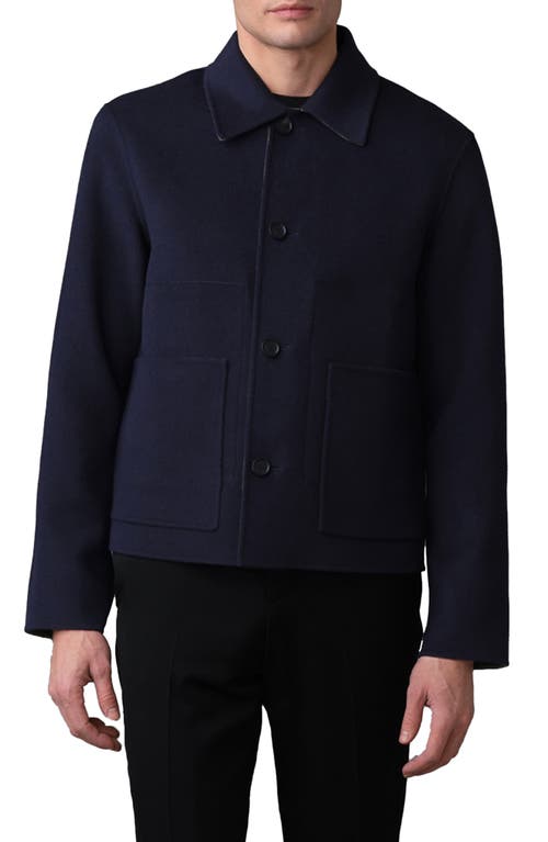 Mackage Anders Reversible Wool Jacket Navy-Light Military at Nordstrom,