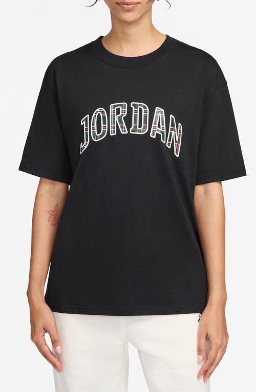 Jordan Cotton Graphic T-Shirt in Black/Varsity Red 