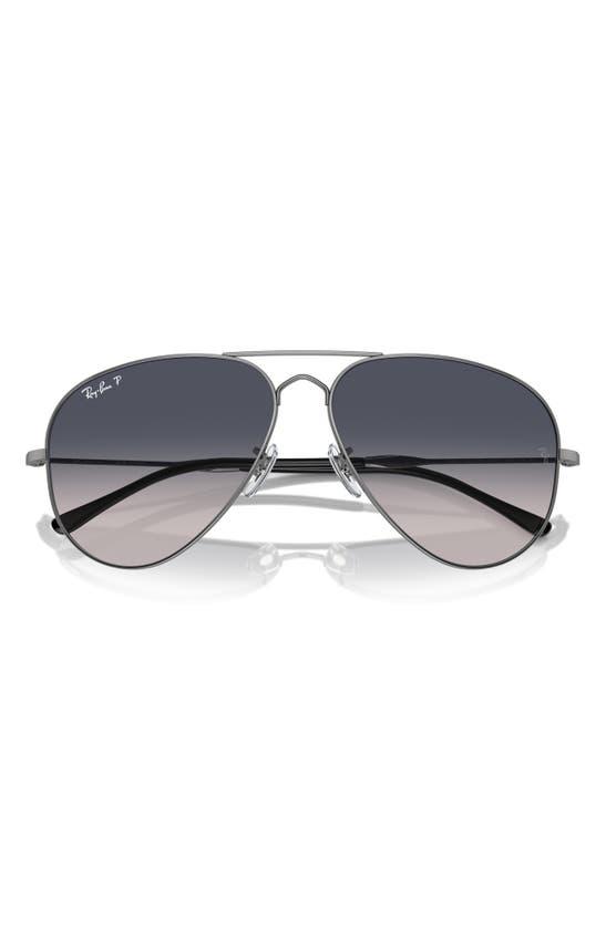 Shop Ray Ban Ray-ban Old Aviator 58mm Polarized Sunglasses In Gunmetal