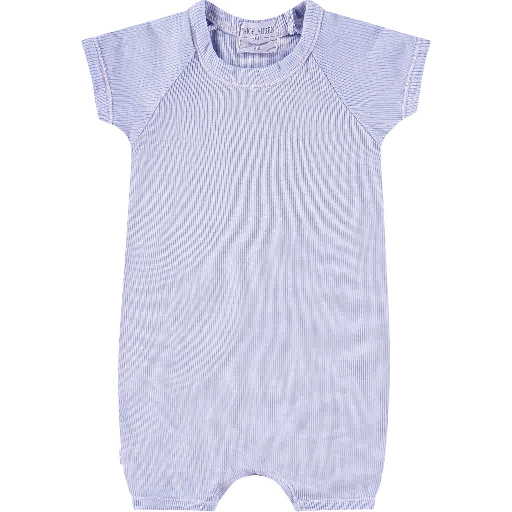 Paigelauren Rib Romper In Periwinkle