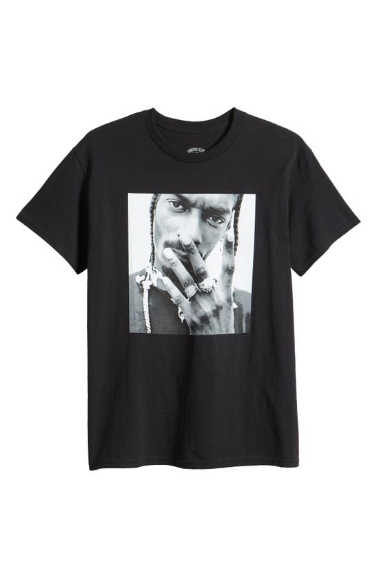 Shop Death Row Records Snoop Dogg Cotton Graphic T-shirt In Black