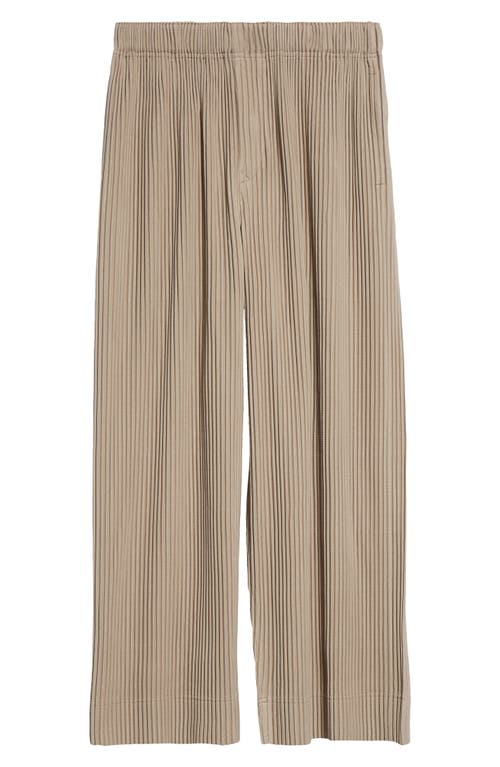 ISSEY MIYAKE HOMME PLISSÉ ISSEY MIYAKE MONTHLY COLORS SEPTEMBER PLEATED CROP WIDE LEG PANTS