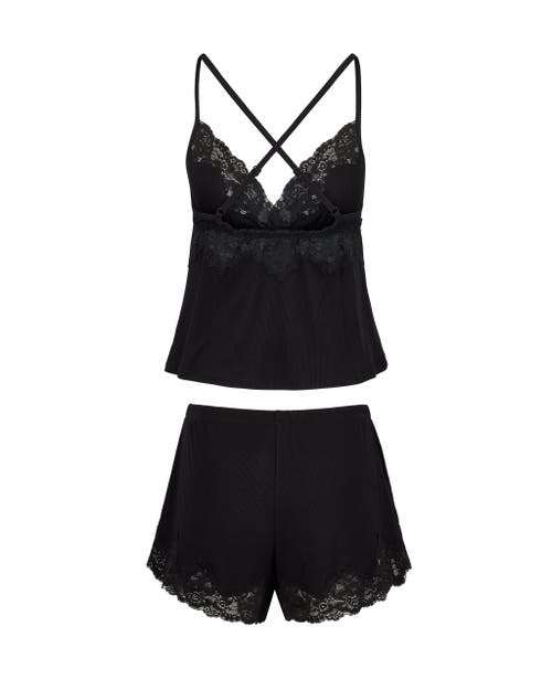 Shop Adore Me Lora Pajama Cami & Shorts Set In Black