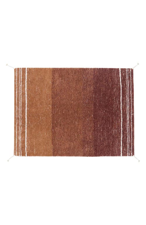 Lorena Canals Kids'  Reversible Washable Recycled Cotton Blend Rug In Toffee/natural Light Honey