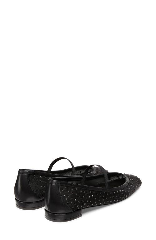 Shop Stuart Weitzman Arabella Mary Jane Ballet Flat In Black