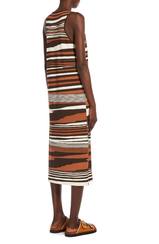 Shop Max Mara Ifrem Stripe Sleeveless Sundress In Brown Stripe