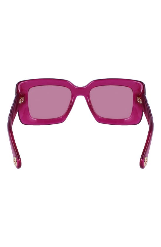 Shop Lanvin Babe 52mm Square Sunglasses In Fuchsia