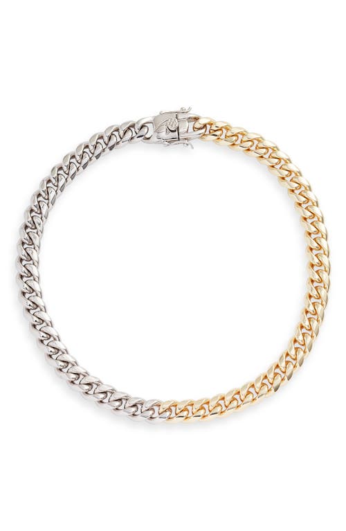 Shymi Tori Cuban Chain Choker Necklace In Gold/silver