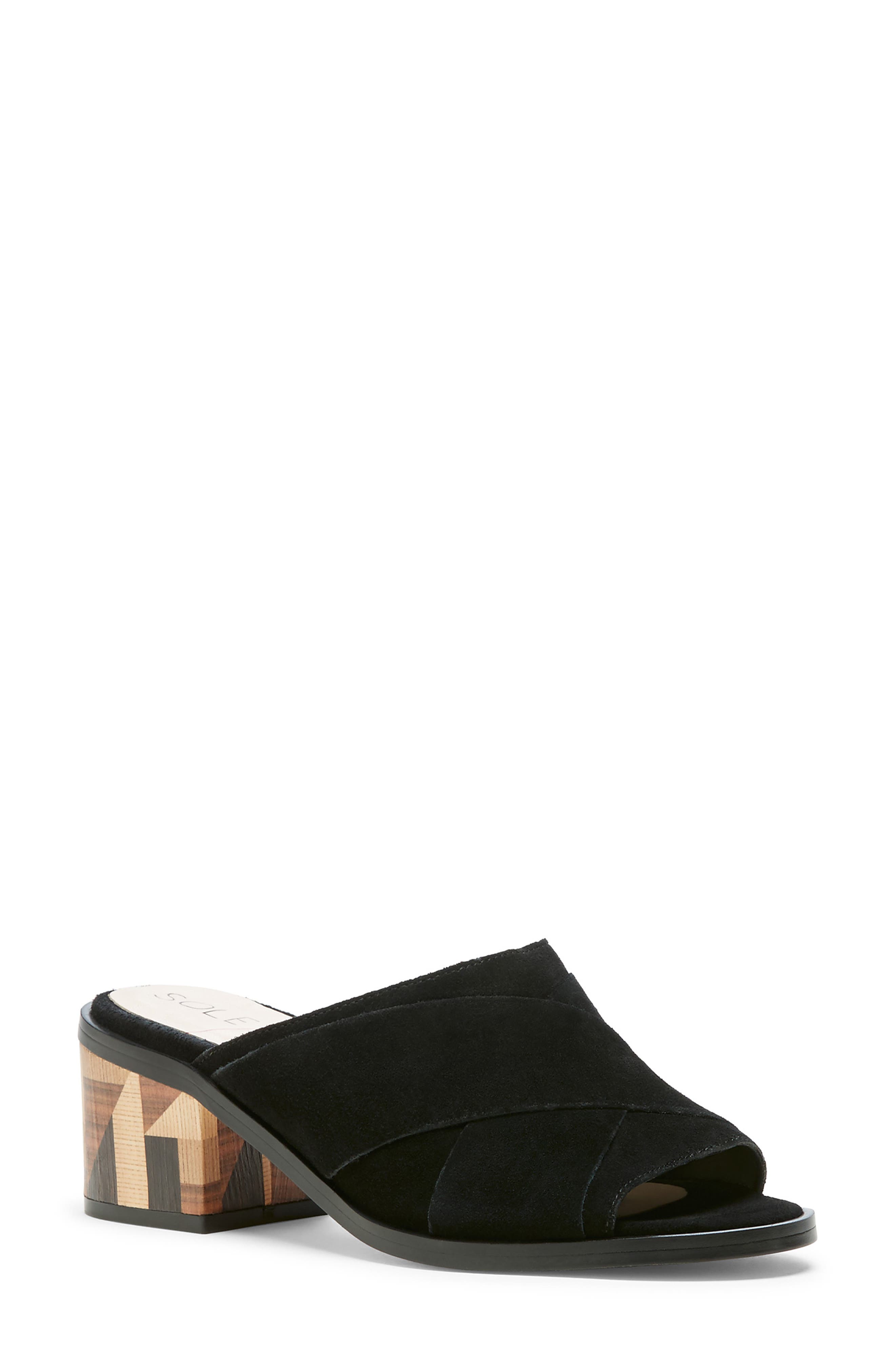 Sole Society Tota Slide Sandal, Black